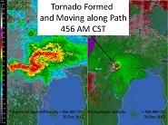 Tornado Formed and Moving along Path