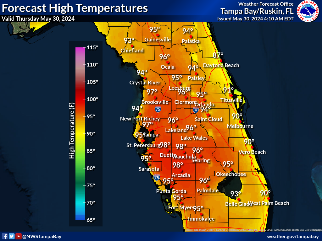 Expected High Temperature for Day 1