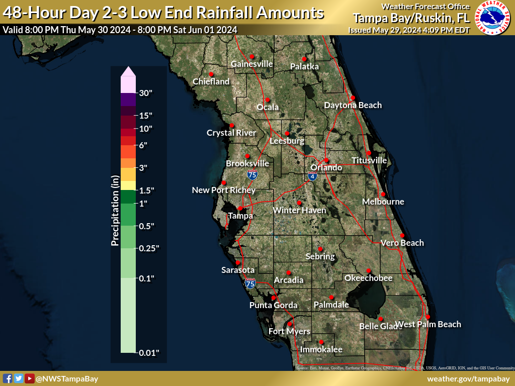 Least Possible Rainfall for Day 2-3