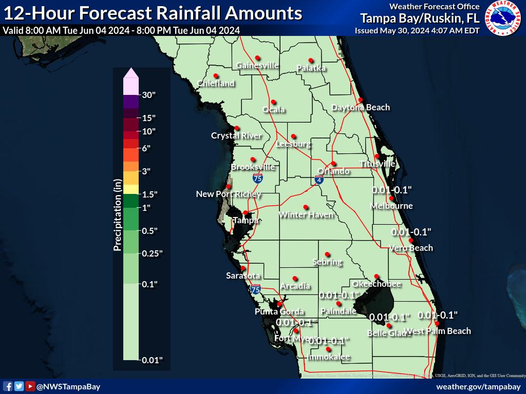 Expected Rainfall for Day 6