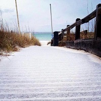 Sleet at Panama City Beach, FL submitted via by DearKt via Twitter to NWS Tallahassee.