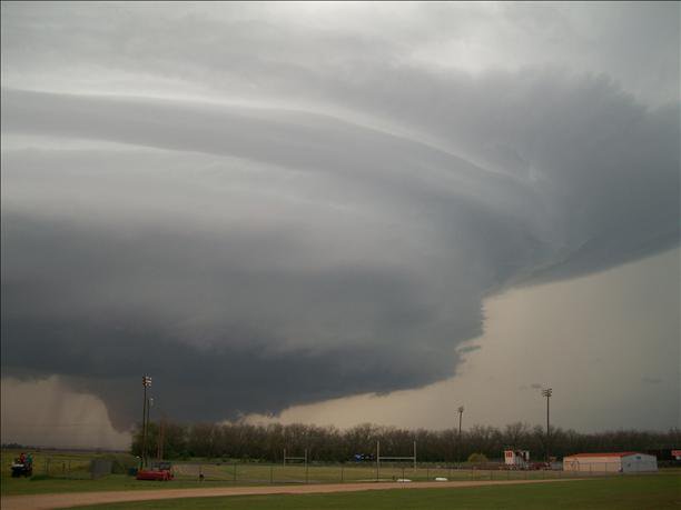 A wall cloud in Randolph County that spawned an EF-1 tornado on March 26, 2011.