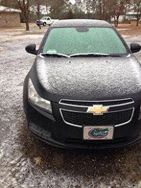 A sleet-covered car. Photo submitted to Talquin Electric and posted to their website.