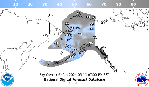 Alaska cloud forecast for the next 7 days