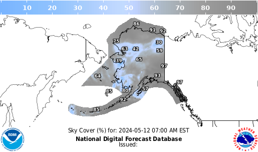 Alaska cloud forecast for the next 7 days