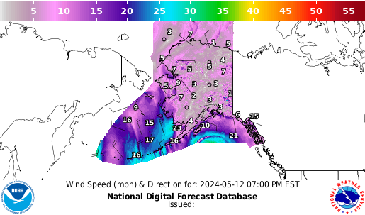 Alaska Wind forecast for the next 7 days