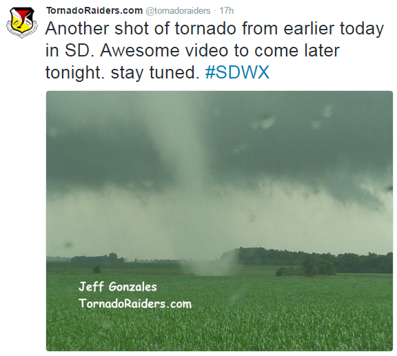 Tornado Picture from @TornadoRaiders