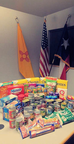 WFO El Paso collected 90 pounds of food for the El Pasoans Fighting Hunger.