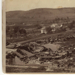 Part of the destroyed residential section is shown in this photo taken after the tornado. Several homes are badly damaged and many are completely destroyed. 