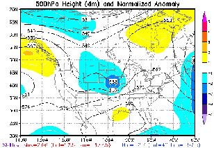 500 mb Height Anomalies at 7 PM CDT on May 15, 1968