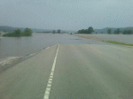 water over highway 16
