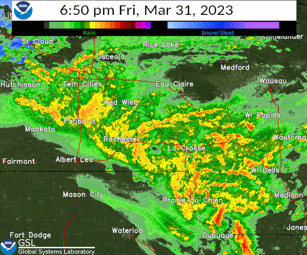 Radar from 7 pm to 1am