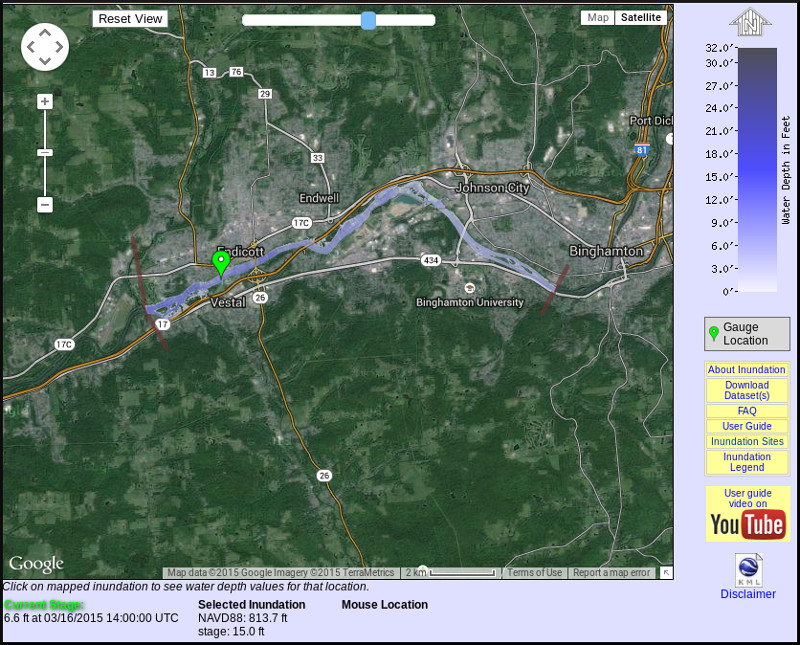 Flood inundation map example. Click to see more