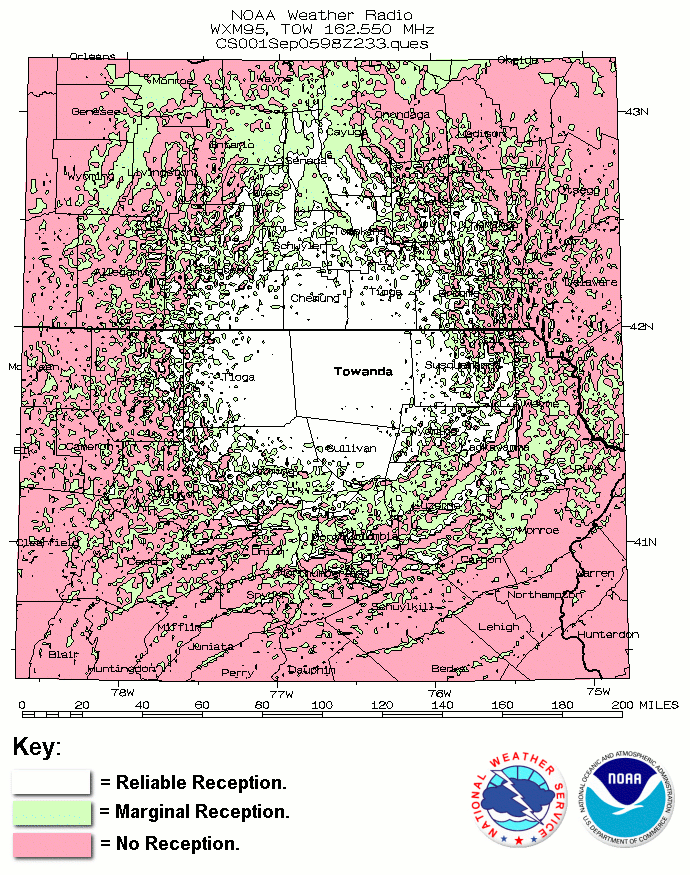 NOAA Weather Radio All Hazards Frequencies