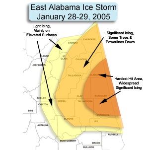 map of ice storm impacts, click for larger version