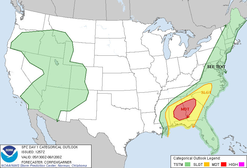 Day 1 9/5 Severe Weather Outlook