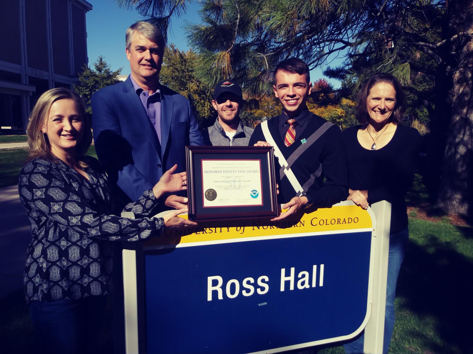 UNC Greeley receives its Honored Institution Award for 50 Years of Service