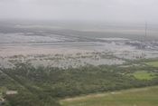Wide shot of areal flooding near FM 1847 in northeast Cameron County (click to enlarge)
