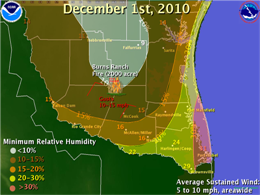 Extremely dry conditions across much of Deep South Texas, December 1, 2010 (click to enlarge)