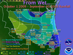 October 2009 to September 2010 rainfall for the Rio Grande Valley and Deep South Texas(click to enlarge)