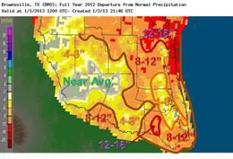 2012 rainfall departures from 1981-2010 averages for Deep South Texas and the Rio Grande Valley (click to enlarge)