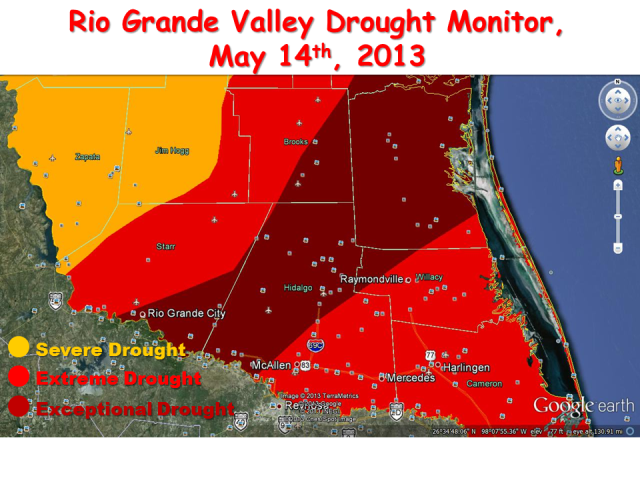 Rio Grande Valley Drought Monitor as of May 14th, 2013