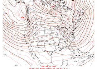 U.S. Animation of 500 mb pattern from March 6 through 13, 2016