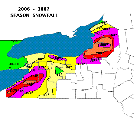 Winter Season 2006-2007 Snowfall