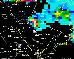 KCLX Vertically Integrated Liquid at 1112 PM.