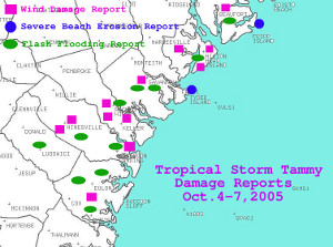 Damage reports across southeast GA from Tropical Storm Tammy