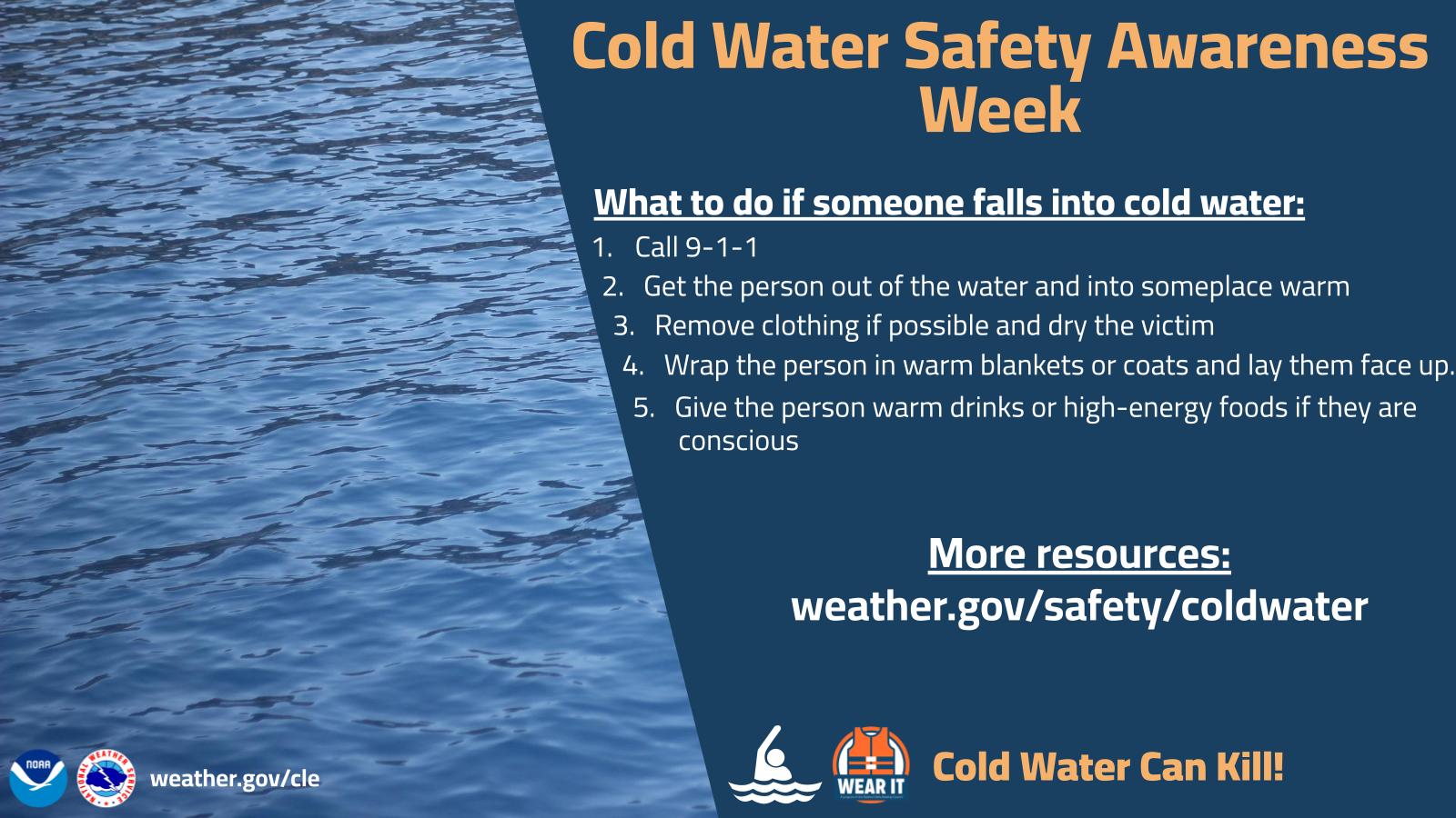 Cold water safety graphic