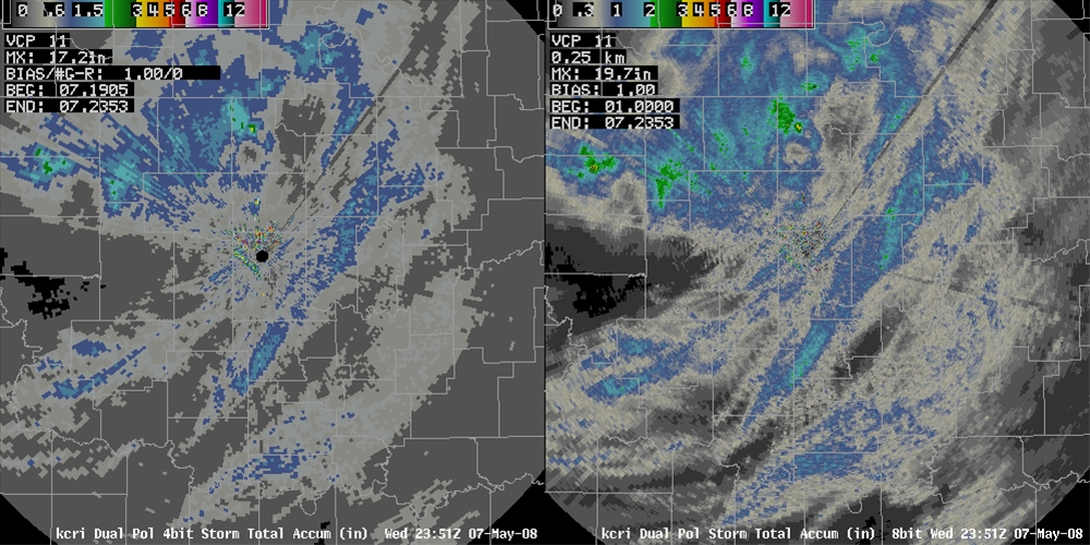 Storm Total Precipitation (Dual-Pol) from WSR-88D CLE
