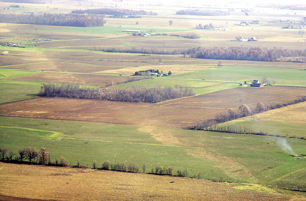 Seneca County Tornado Path Through Field