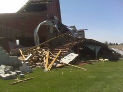 tornado damage to barn