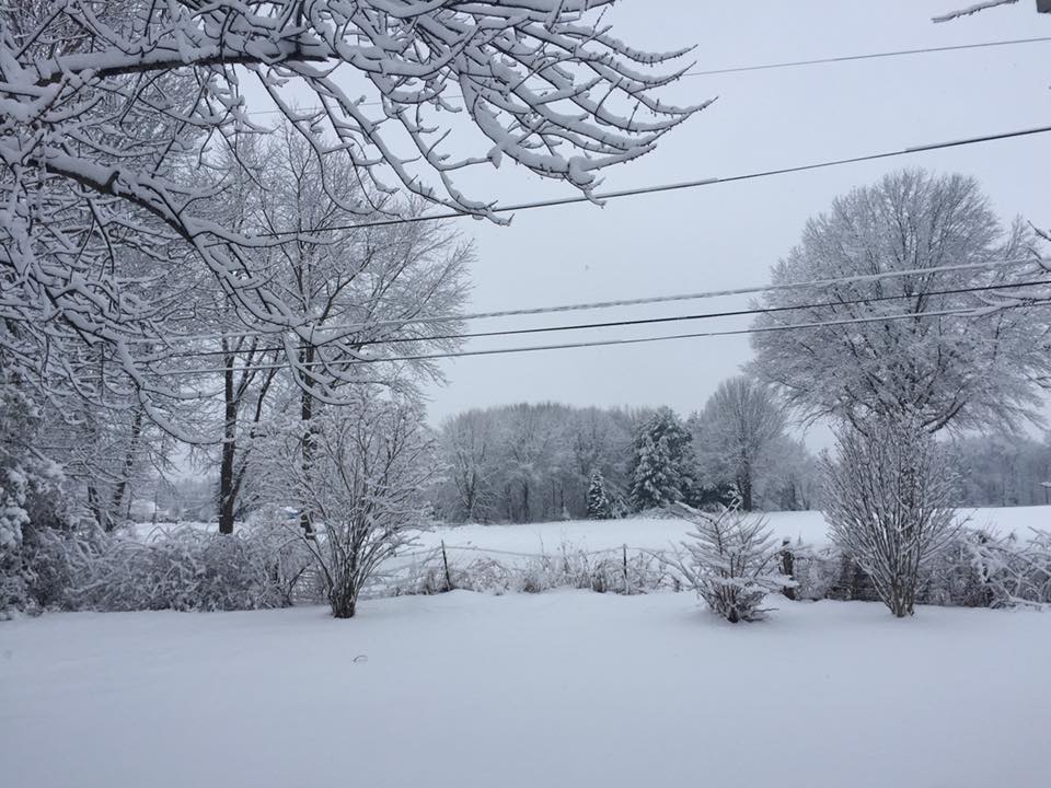 Apple Creek, Wayne County, OH  Snow from 1/15/16-1/16/16