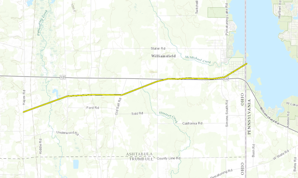 Map of the Williamsfield Tornado Track as Described by the Above Public Information Statement