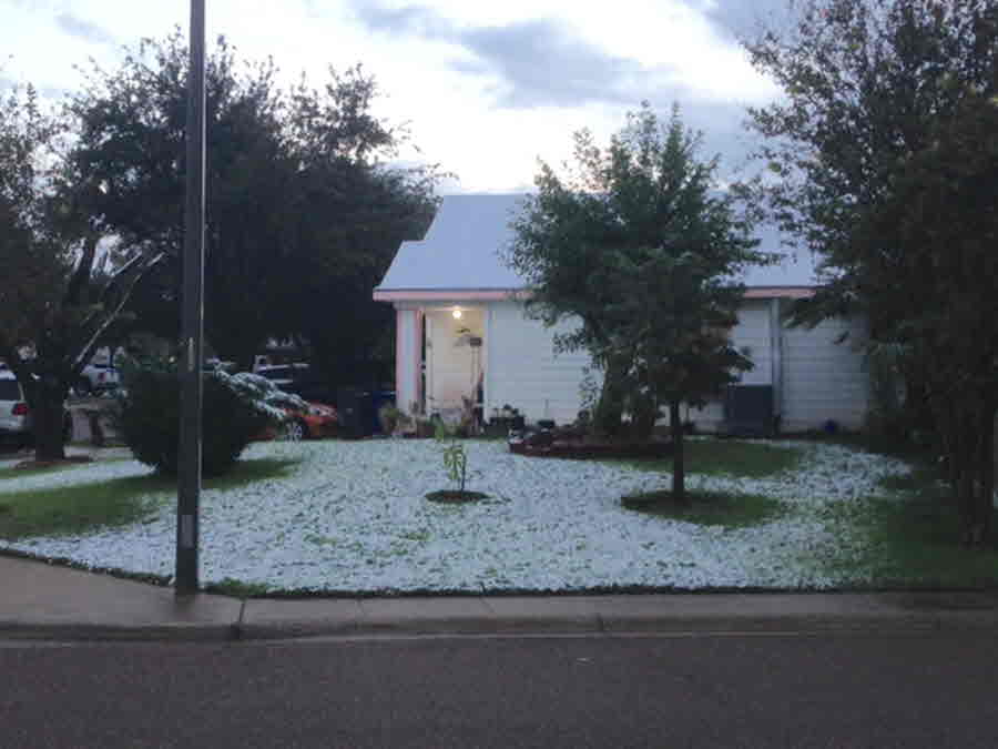 Laredo: Snow Accumulating at Home - Credit Oscar Maldonado