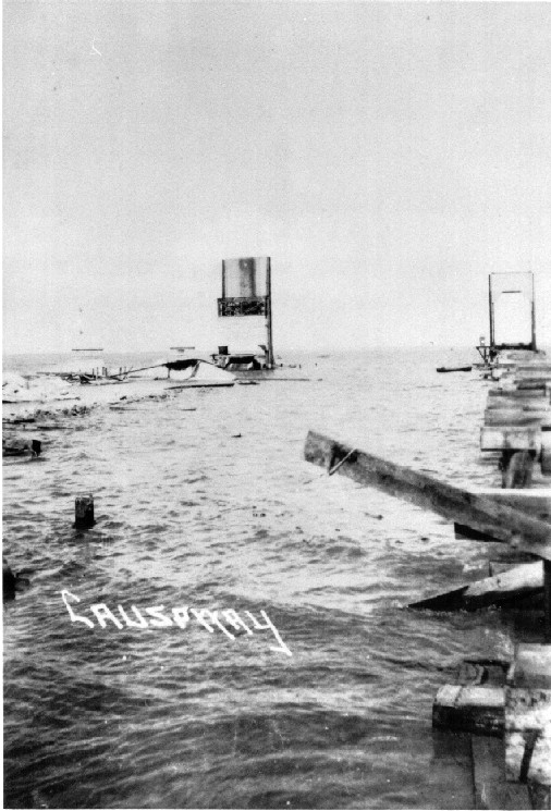Destruction at the Nueces Bay causeway.