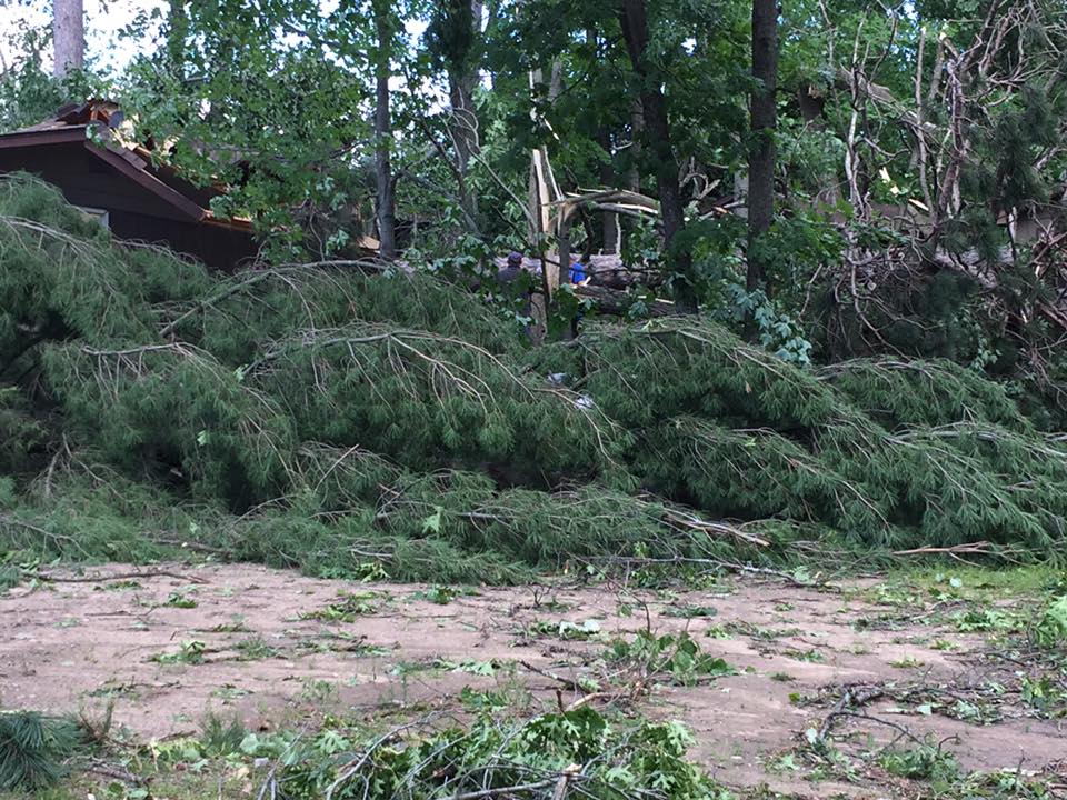 Photo of damage near Deerwood, MN
