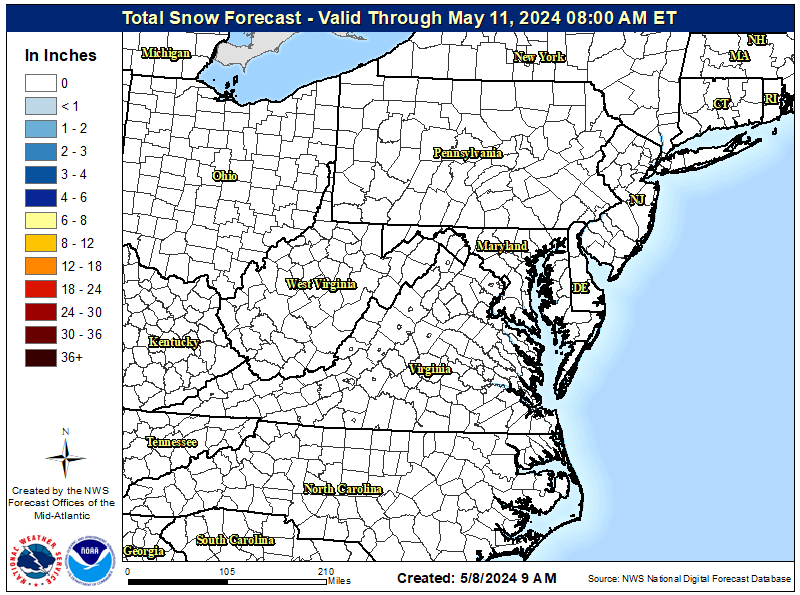 StormTotalSnow Map - Click to enlarge