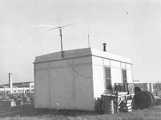 balloons with radiosondes were prepared for launch in this building in 1942