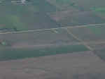 Aerial view of tornado path near radio tower just outside of Mt. Vernon, SD.