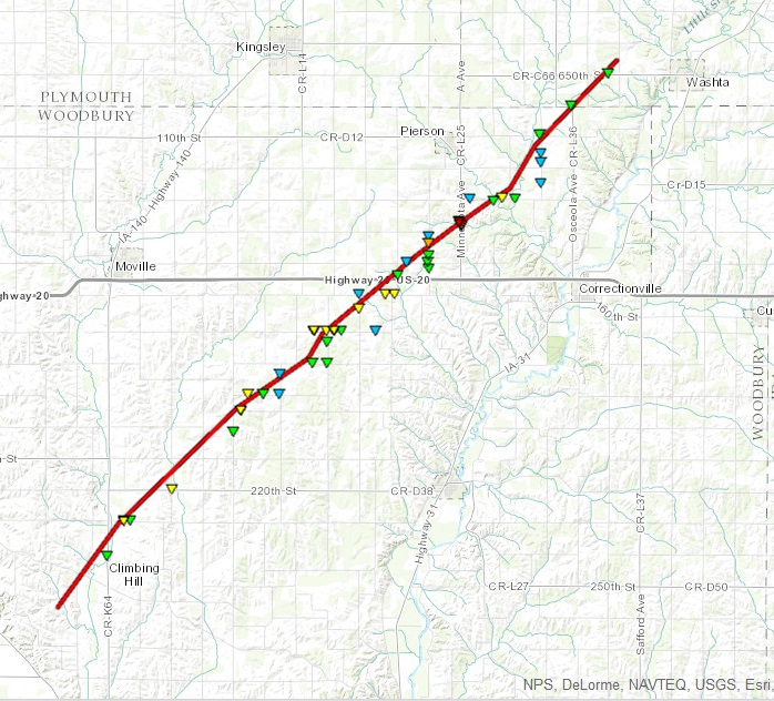 Map of Pierson area EF-4 tornado from October 4, 2013