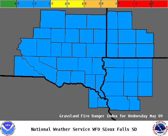 Grassland Fire Danger for Tomorrow