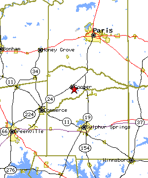Map of the Cooper region