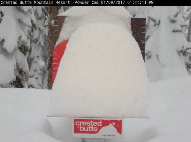 Deep snow at the Crested Butte Ski Resort