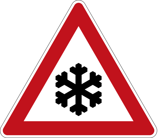 Caution image for snow