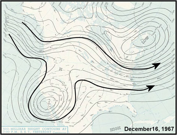 Upper air chart for December 16, 1967