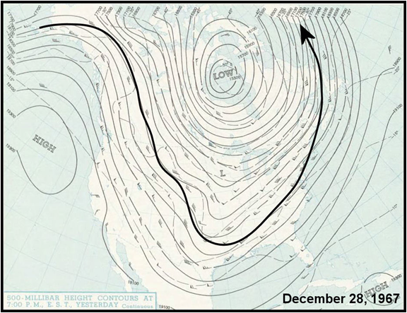Upper air chart for December 28, 1967