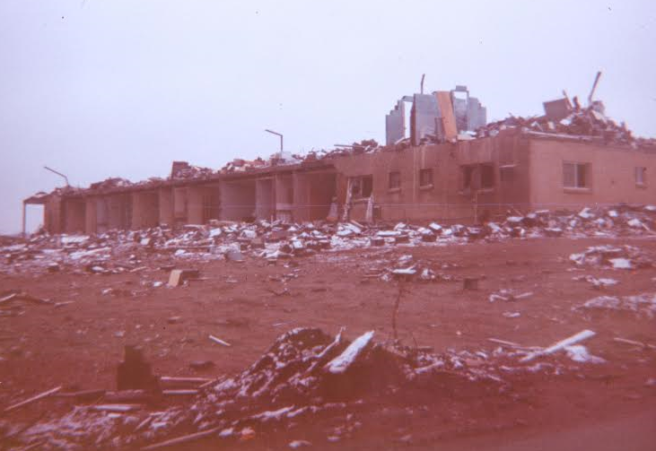 Picture Showing Swan Inn Damage after April 11 1965 tornado